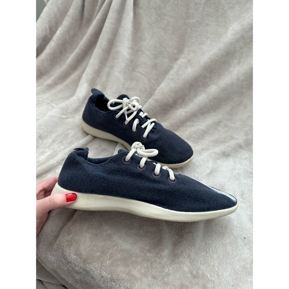 Mens Allbirds Wool Runners Merino Wool Sneakers Navy Blue Size 10 - Picture 1 of 6